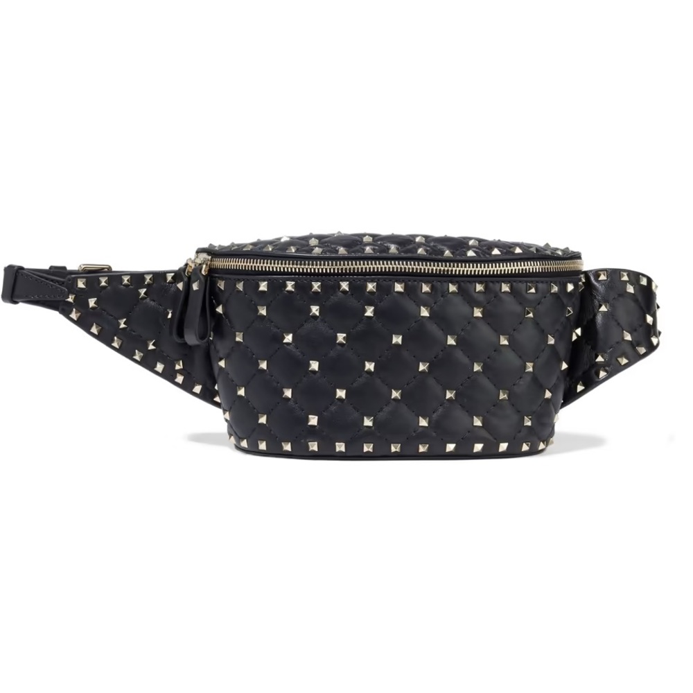 Authentic Valentino Garavani spikes leather belt bag